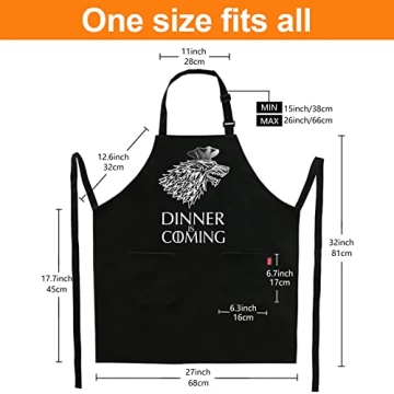 ALIPOBO Game of Thrones Apron with Pockets