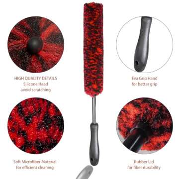 bzczh Soft Wheel Cleaner Brush - Durable, Versatile Design