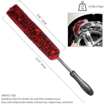 bzczh Soft Wheel Cleaner Brush - Durable, Versatile Design