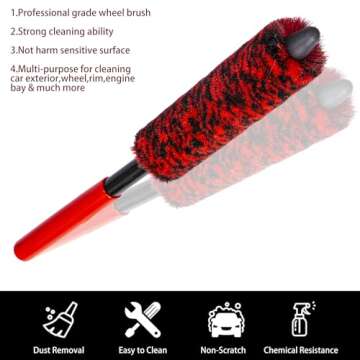 bzczh Soft Wheel Cleaner Brush - Durable, Versatile Design