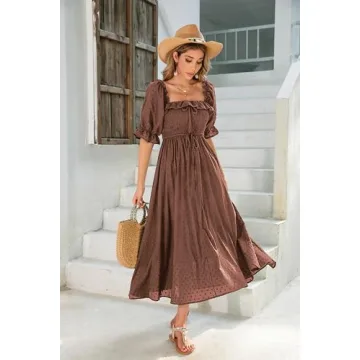 Vintage Elegant Backless Cotton Long Dress Summer Essential
