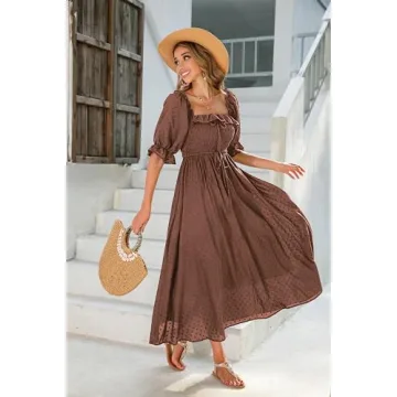 Vintage Elegant Backless Cotton Long Dress Summer Essential