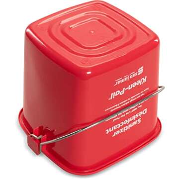 San Jamar Kleen-Pail® Plastic Cleaning Bucket 3 Quarts - Red