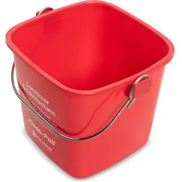 San Jamar Kleen-Pail 3 Quart Sanitizing Bucket Red