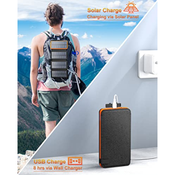 Tranmix 25000mAh Solar Power Bank - Outdoor Charging Solution