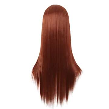 MapofBeauty 28 Inch Ginger Orange Synthetic Wig