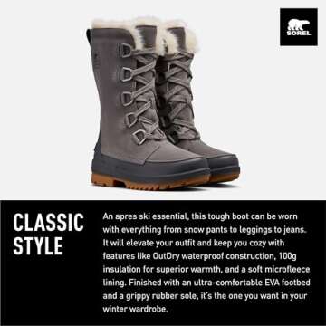 Sorel Tivoli IV Tall Waterproof Women's Boots - Quarry - Size 8