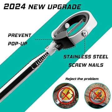 Golf Ball Retriever, Golf Ball Retrievers Telescopic for Water with Spring Release-Ready Head, Balls Retriever Tool Golf with Locking Clip, Grabber Tool, Golf Accessories Golf Gift for Men