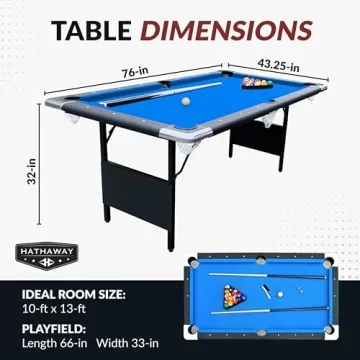 Hathaway Fairmont Portable Pool Table for Families