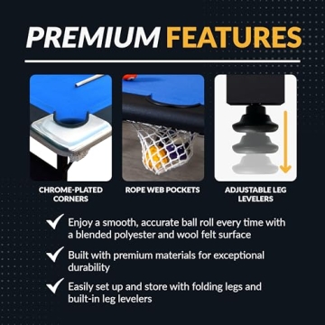 Hathaway Fairmont Portable Pool Table for Families