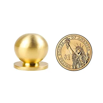 Elegant Round Solid Brass Cabinet Drawer Knobs 4pcs