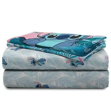 Lilo & Stitch Queen Sheet Set - Soft Bedding for Kids