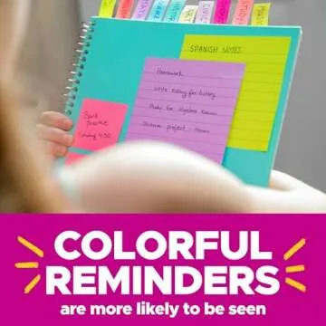 Post-it Notes, 4 in x 6 in, 5 Lined Sticky Note Pads, 100 Sheets per Pad, Beachside Café Collection, New Year Organization or Second Semester School Supplies