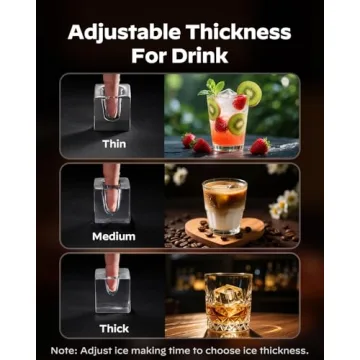 Silonn Clear Ice Cube Maker - Quickly Delivers Clear Ice