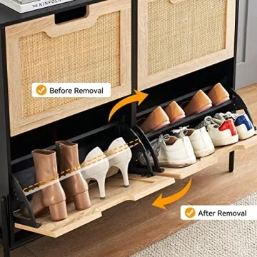 Chic Coucheta Rattan Shoe Storage Cabinet for Any Home