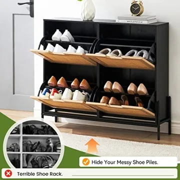 Chic Coucheta Rattan Shoe Storage Cabinet for Any Home