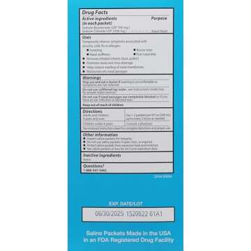 Rite Aid Nasal Rinse Sinus Relief Kit - 1 Bottle & 30 Saline Packets | Nasal Irrigation System | Rel...