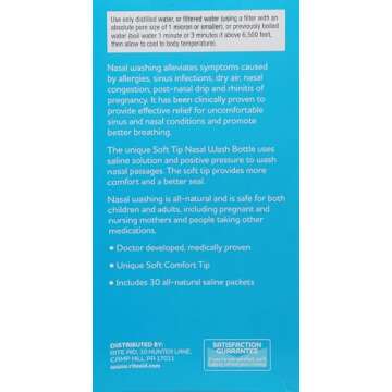Rite Aid Nasal Rinse Sinus Relief Kit - 1 Bottle & 30 Saline Packets | Nasal Irrigation System | Relieve Allergies, Sinus Infections, and Nasal Congestion Symptoms