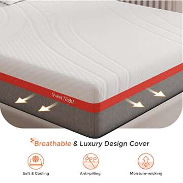 Sweetnight Queen Size Flippable Foam Mattress - Comfort & Cool