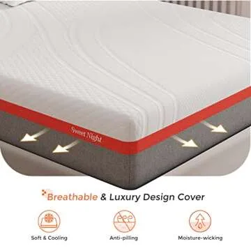 Sweetnight Queen Size Flippable Foam Mattress - Comfort & Cool