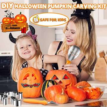 Halloween Pumpkin Carving Kit - 11PCS Heavy Duty Set for Kids and Adults