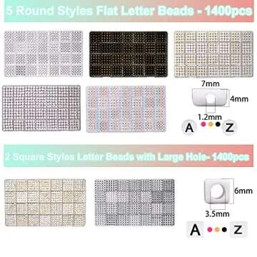 AIXPROBEAD 1400PCS Personalize with Letter Beads Kit