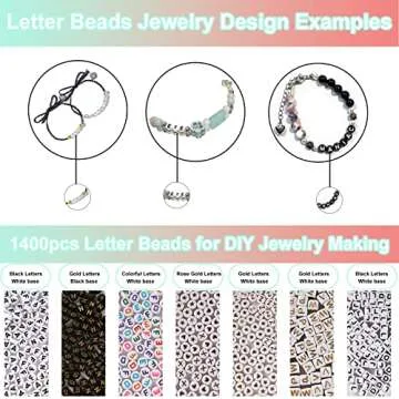 AIXPROBEAD 1400PCS Personalize with Letter Beads Kit