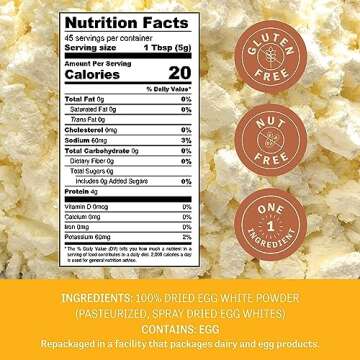 Judee's Gluten Free Dried Pasteurized Egg White Protein Powder - 8 oz