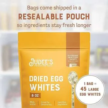 Judee's Gluten Free Dried Egg White Protein Powder 8oz