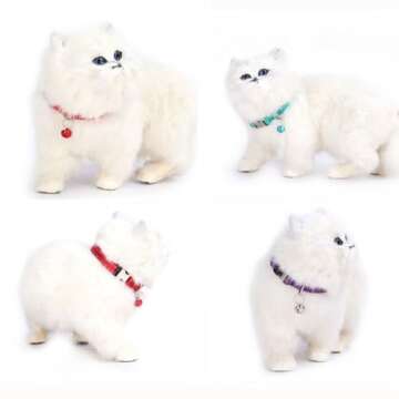 Puppy Collar with Bell, Reflective Nylon Metal Buckle Cat Collar with Bells for XXS XS Tiny Pet Little Dogs Girl Kitten Female Small Animal, Pink X-Small