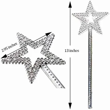 Enchanting 13-Inch Silver Fairy Wand for Kids