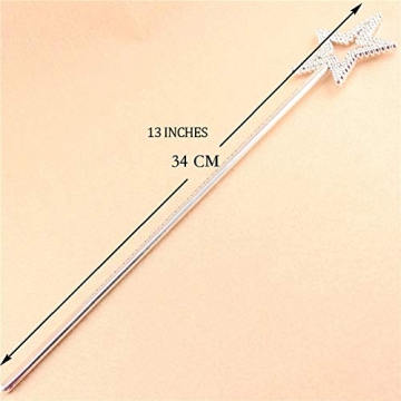 Enchanting 13-Inch Silver Fairy Wand for Kids