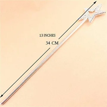 Enchanting 13-Inch Silver Fairy Wand for Kids