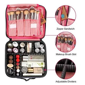 Kootek 2-Layer Makeup Bag - Stylish Travel Organizer