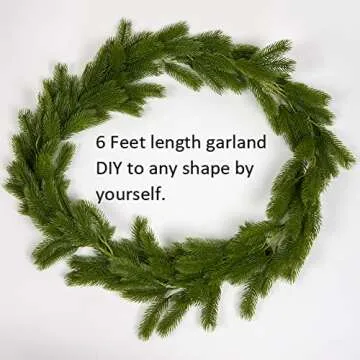 6FT Christmas Garland for DIY Indoor & Outdoor Festivities