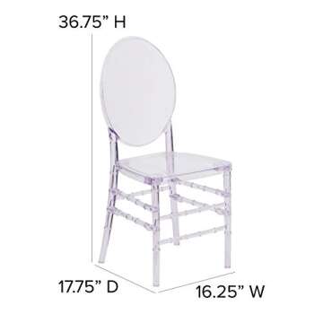 Flash Furniture Flash Elegance Crystal Ice Stacking Florence Chair