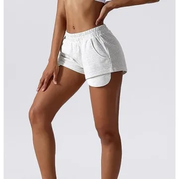 ABOCIW Women's Cotton Summer Athletic Shorts with Pockets