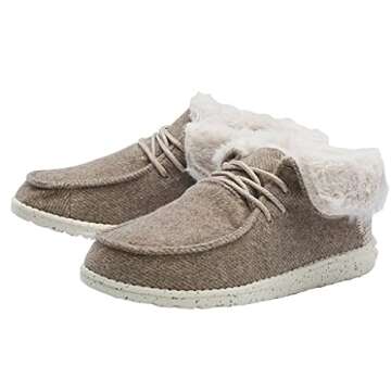 Hey Dude Women's Britt Nut Size 10 | Women’s Shoes | Women’s Lace Up Boots | Comfortable & Light-Weight