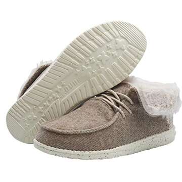 Hey Dude Women's Britt Nut Size 10 | Women’s Shoes | Women’s Lace Up Boots | Comfortable & Light-Weight