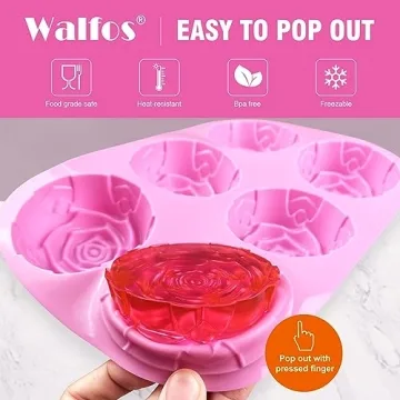 Walfos Rose Ice Cube Mold - Create Stunning Rose Shapes