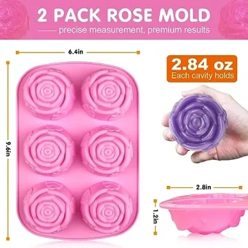 Walfos Rose Ice Cube Mold - Create Stunning Rose Shapes