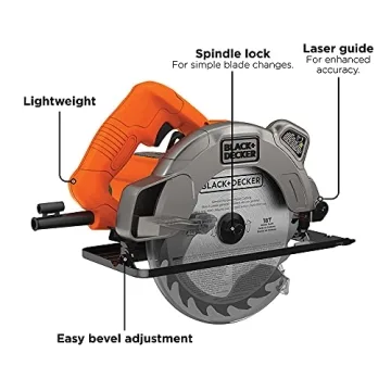 BLACK+DECKER 7-1/4-Inch Circular Saw with Laser Guide