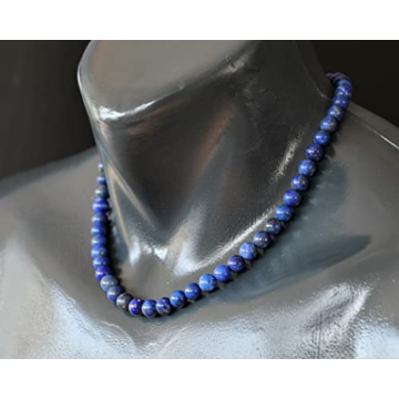 Lapis Lazuli Beaded Chakra Necklace for Wisdom and Truth