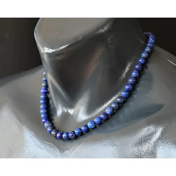 Lapis Lazuli Beaded Chakra Necklace for Wisdom and Truth