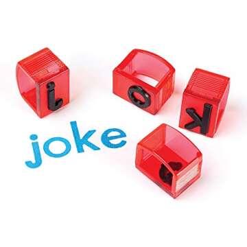 Educational Insights See and Stamp Alphabet Transparent Stamps - Lowercase 5/8", Set of 26 Letters and 4 Punctuation Marks: Perfect for Homeschool & Classroom, Ages 4+