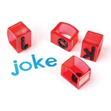 Educational Insights See and Stamp Alphabet Transparent Stamps - Lowercase 5/8", Set of 26 Letters and 4 Punctuation Marks: Perfect for Homeschool & Classroom, Ages 4+