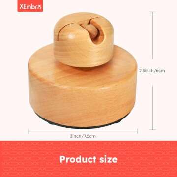 XEmbro Electric Embroidery Floss Bobbin Winder - Beech Embroidery Floss Cross Stitch Thread Winder - Bobbin Winder Machine for Embroidery Work and Sewing Project