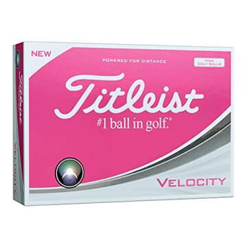Titleist Velocity Matte Pink Golf Balls for Long Distance Play