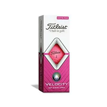 Titleist Velocity Matte Pink Golf Balls for Long Distance Play