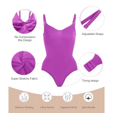SHAPERX Women's Tummy Control Seamless Bodysuit for All Occasions